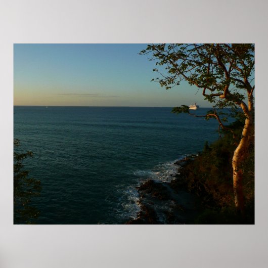 Sail Away op Sunset II Tropical Seascape Poster (Voorkant)