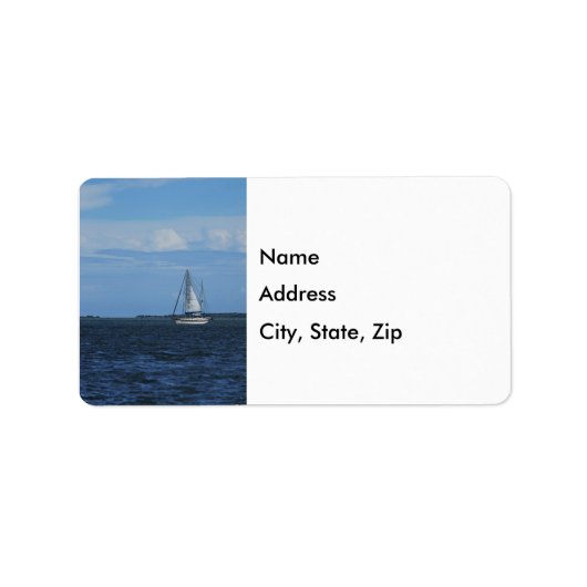 Sail Away Painterly Adresetiketten Etiket (Voorkant)