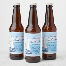 Sail Away Pensioenfeest Nautilus Boot Jacht Bier Etiket