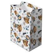 Sail Away Teddy Bear Medium Gift Bag Cadeauzakje (Achterkant Gekanteld)