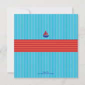 Sail Boat Baby shower Uitnodiging (Achterkant)