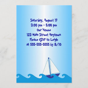 Sail Boat Birthday Uitnodiging