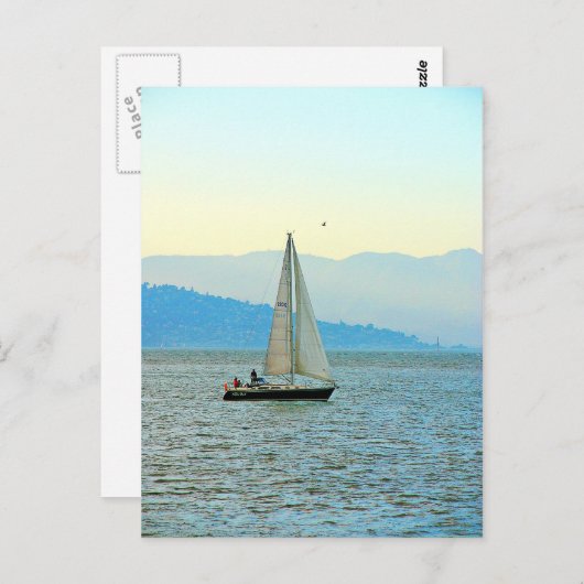 SAIL BOAT BRIEFKAART (Voorkant / Achterkant)