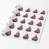 Sail Boat Cadeaupapier (Uitgerold)