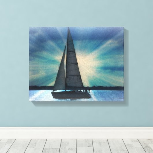 Sail Boat Canvas Wrap (Insitu (Houten vloer))