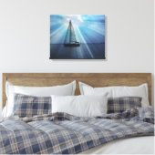 Sail Boat Canvas Wrap Afdruk (Insitu (Slaapkamer))