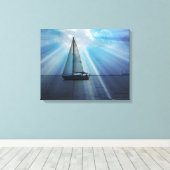 Sail Boat Canvas Wrap Afdruk (Insitu (Houten vloer))