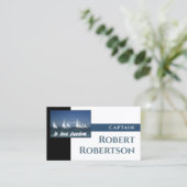 Sail Boat Captain Ship Nautical Card Visitekaartje (Staand voorkant)