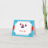 Sail Boat Card Thank You Card or Note Card Bedankkaart (Voorkant)