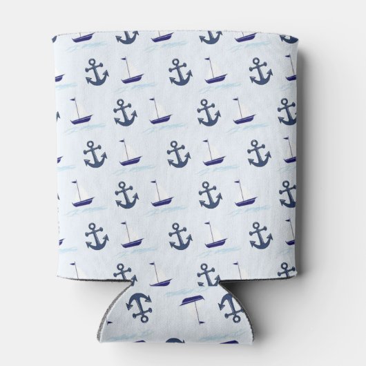 Sail Boat en Anchor Pattern Blikjeskoeler (Achterkant)