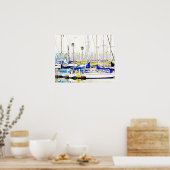 Sail Boat Marina Photographic Art Print (Keuken)