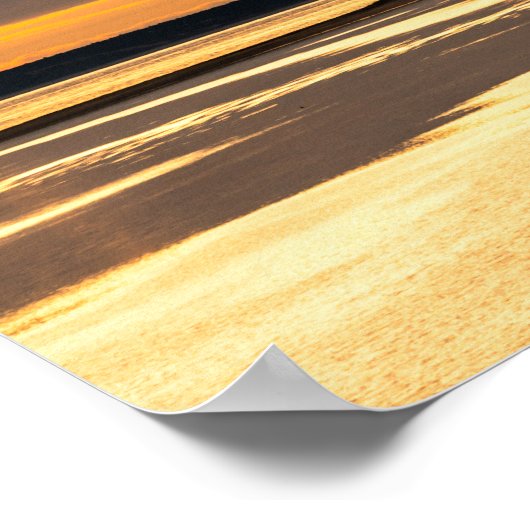 Sail boat over the sunrise poster (Hoek)