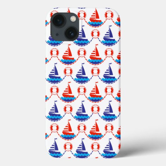 Sail Boat Pattern Case-Mate iPhone Case (Achterkant)