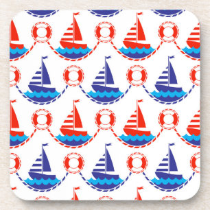 Sail Boat Pattern Drankjes Onderzetter