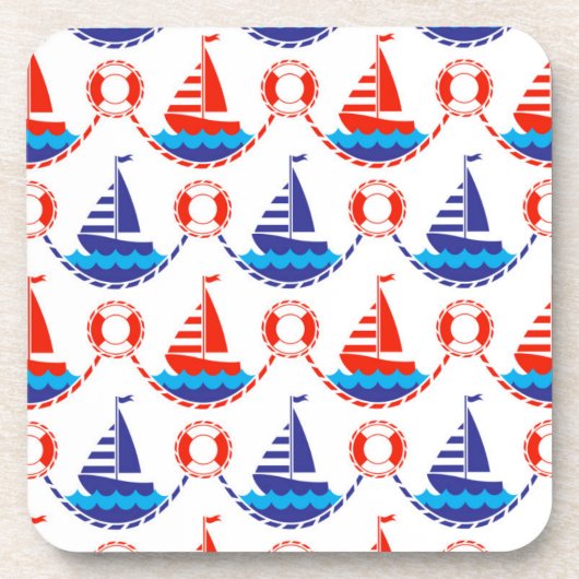 Sail Boat Pattern Drankjes Onderzetter (Voorkant)