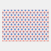 Sail Boat Pattern Inpakpapier Vel (Voorkant 3)