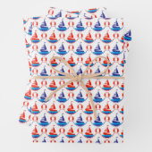 Sail Boat Pattern Inpakpapier Vel (In situ)