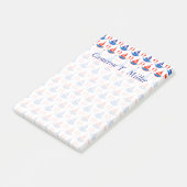Sail Boat Pattern | Jouw namen toevoegen Post-it® Notes (Schuin)