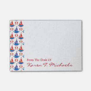 Sail Boat Pattern   Jouw namen toevoegen Post-it® Notes