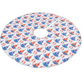 Sail Boat Pattern Kerstboom Rok (Gekanteld)