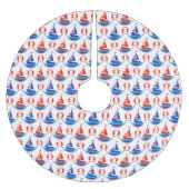 Sail Boat Pattern Kerstboom Rok (Voorkant)