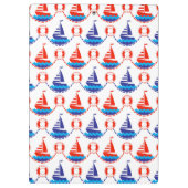 Sail Boat Pattern Klembord (Achterkant)