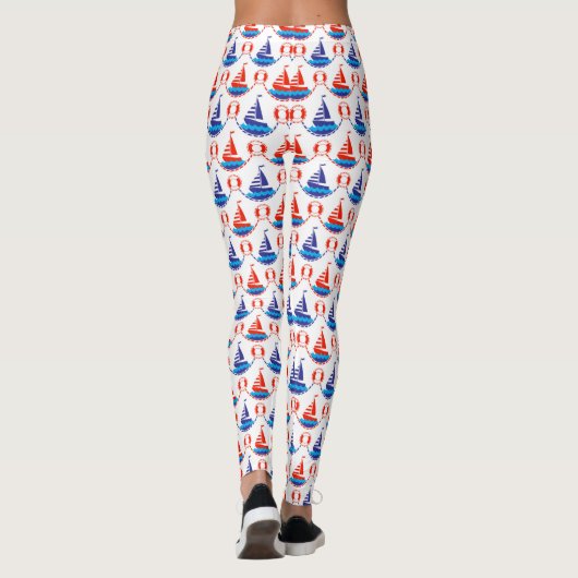 Sail Boat Pattern Leggings (Achterkant)