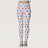Sail Boat Pattern Leggings (Voorkant)