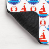 Sail Boat Pattern Muismat (Hoek)