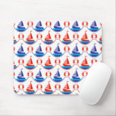 Sail Boat Pattern Muismat (Met muis)