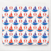 Sail Boat Pattern Muismat (Voorkant)