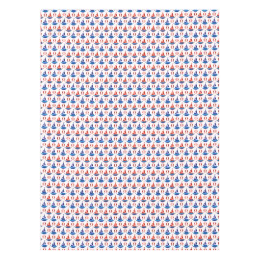 Sail Boat Pattern Tafelkleed (Voorkant)