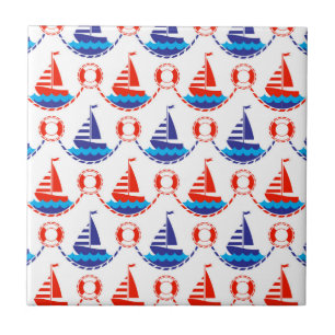 Sail Boat Pattern Tegeltje