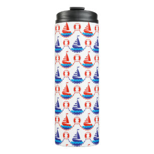 Sail Boat Pattern Thermosbeker