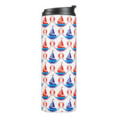 Sail Boat Pattern Thermosbeker (Gedraaid links)