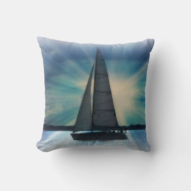 Sail Boat Pillow Kussen (Voorkant)