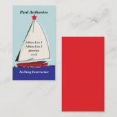 Sail Boat-profielkaart Visitekaartje (Voorkant / Achterkant)