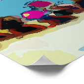 Sail Boat Race Abstract Poster (Hoek)