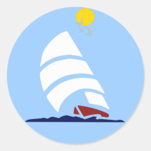 Sail Boat Ronde Sticker