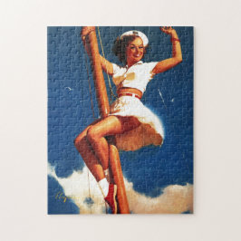  Sail Boat Sailing Pin UP Girl Legpuzzel