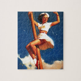  Sail Boat Sailing Pin UP Girl Legpuzzel