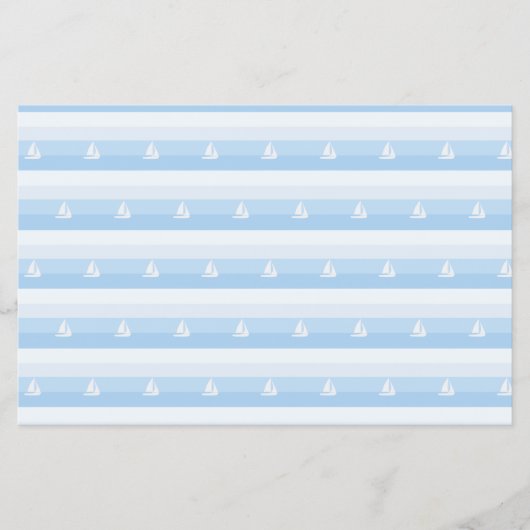 Sail Boat Stripes Scrap Booking Paper Flyer (Voorkant)