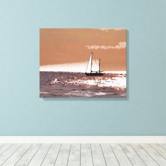 SAIL BOATS CANVAS AFDRUK (Insitu (Houten vloer))