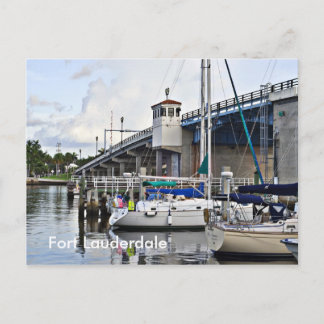 Sail Boats Docked, Fort Lauderdale Briefkaart
