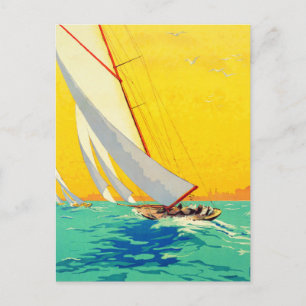 Sail Boats Frans Briefkaart voor reizen