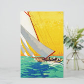 Sail Boats, Frans reizen Briefpapier (Staand voorkant)