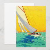 Sail Boats, Frans reizen Feestdagenkaart (Voorkant / Achterkant)