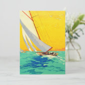 Sail Boats, Frans reizen Feestdagenkaart (Staand voorkant)
