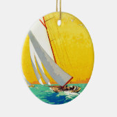  Sail Boats, Frans reizen Keramisch Ornament (Rechts)