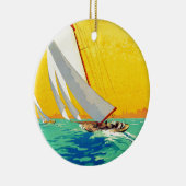  Sail Boats, Frans reizen Keramisch Ornament (Rechts)